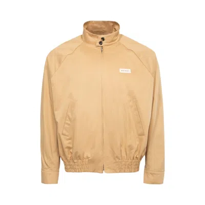 Pre-owned Marni Oversized Gabardine Bomber 'buttercream' | Tan | Men's Size 46
