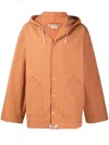 Marni Oversized Hooded Jacket In Orange