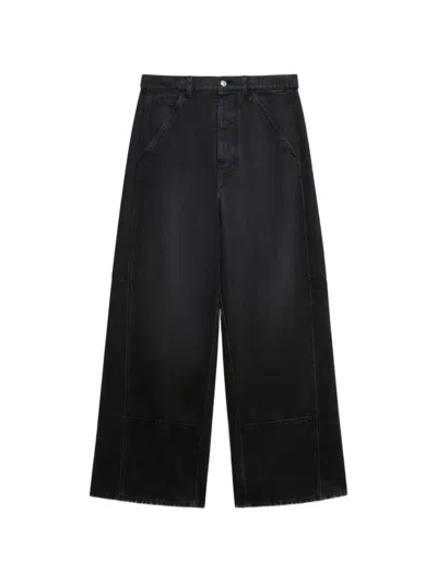 Marni Oversized Jeans With Carpenter Pockets In Black