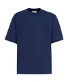 Marni Logo-patch Cotton T-shirt In Blue