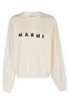 Marni Oversized Long Sleeve Crew Neck Sweatshirt In Neutral