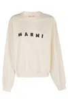 Marni Oversized Long Sleeve Crew Neck Sweatshirt In Neutral