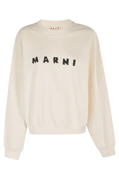 MARNI OVERSIZED LONG SLEEVE CREW NECK SWEATSHIRT