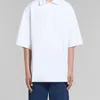 Marni Oversized Polo Shirt With  Patches In White