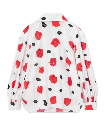 Marni Oversized Poplin Blouse In White