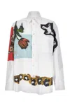 Marni Oversized Printed Cotton Shirt With Floral In White