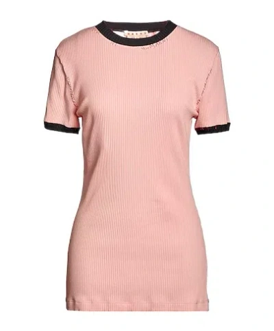 Marni Oversized Solid Color Short-sleeve T-shirt In Pink