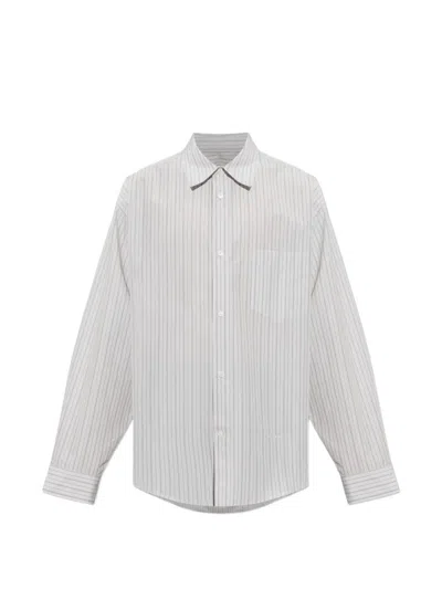 Marni Oversized Striped Shirt In White