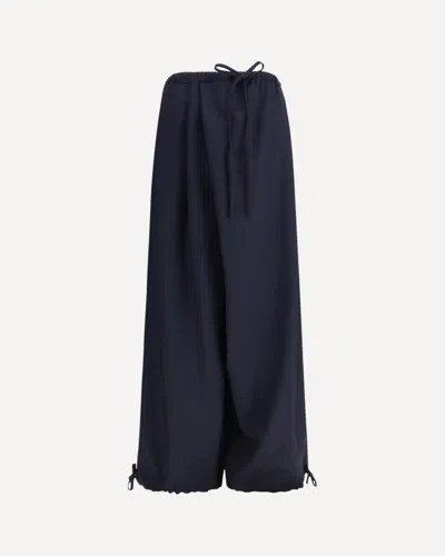 Marni Oversized Wide Leg Pants In Blue