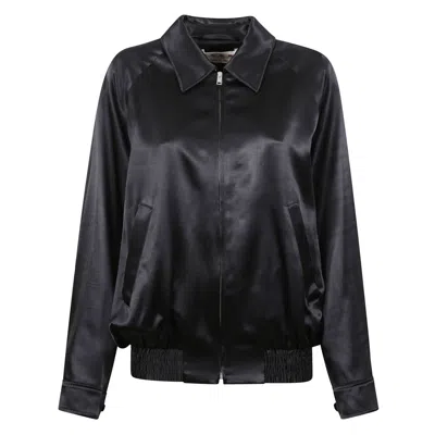 Marni Oversized Zip Jacket With Signature Stitching In Black