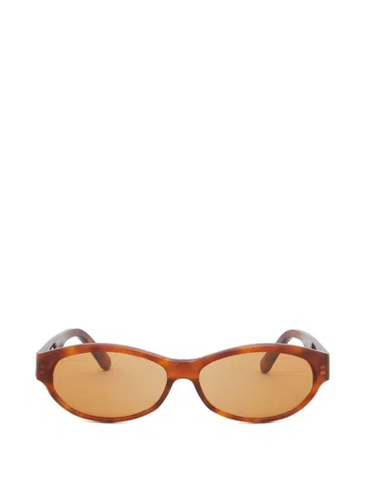 Marni Ozound Oval-lens Sunglasses In Brown