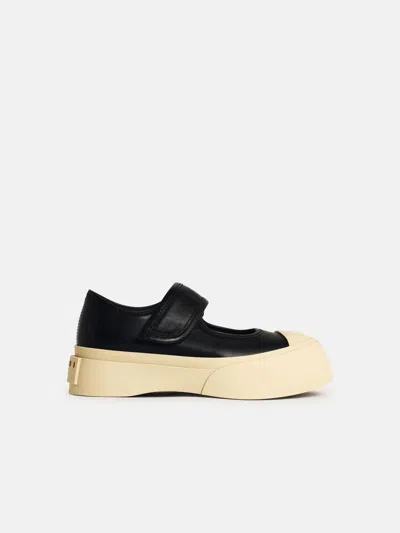 Marni 'pablo' Black Leather Sneakers