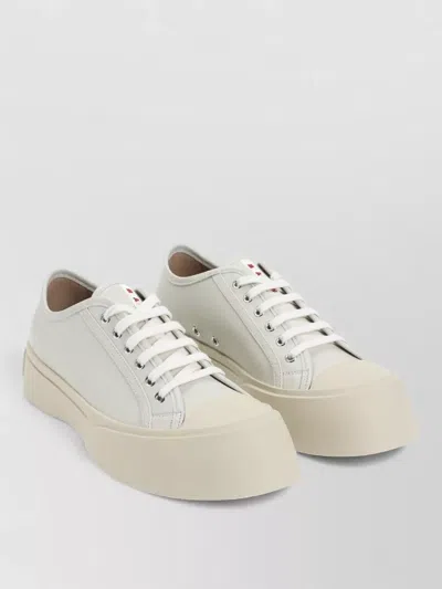 Marni Pablo Calf Leather Sneakers Rubber Outsole In Neutral