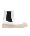 Marni Man Ankle Boots White Size 7 Leather In White