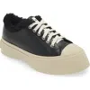 Marni Black Leather And Shearling Pablo Sneaker