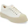 Marni Pablo Genuine Shearling Lined Low Top Sneaker In White Combo