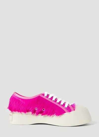 Marni Pablo Hairy Sneakers In Pink