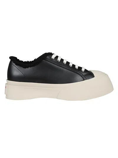 Marni Pablo Lace Up Calf Leather Sneakers In Black
