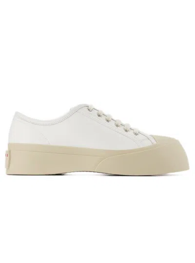 Marni Off-white Out Of Office Leather Sneakers