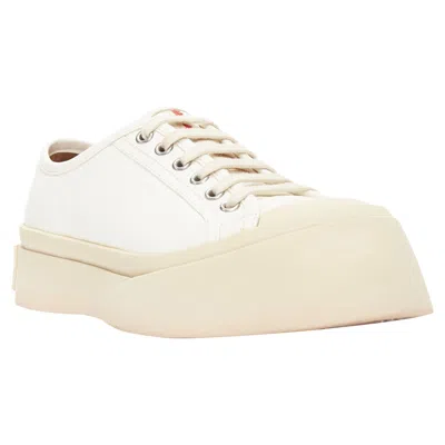 MARNI PABLO LEATHER CHUNKY WIDE TOE LACE UP LOW TOP SNEAKERS