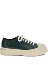 Marni Pablo Leather Lace-up Sneakers In Gray