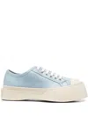 Marni Pablo Leather Low-top Sneakers In Blue