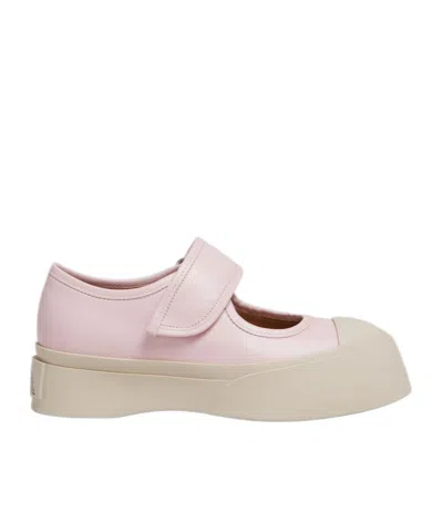 MARNI LIGHT PINK NAPPA LEATHER MARY JANE SNEAKER