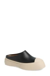 Marni Pablo Leather And Shearling Clog In Black