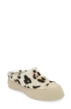 Marni Pablo Leather Mule Sneaker In Grey Combo