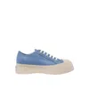 Marni Oversize Sole Leather Sneakers In Blue