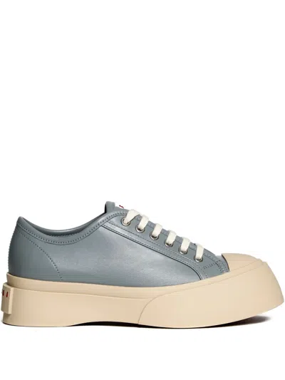 Marni Pablo Leather Sneakers In Gray