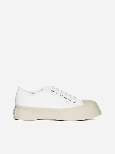 Marni Pablo Leather Sneakers In White