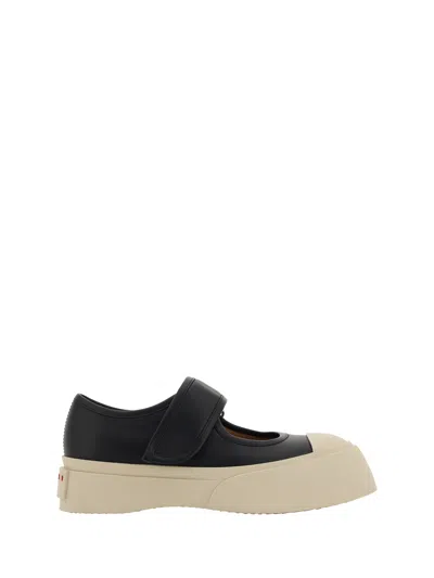 Marni Mary Jane Sneakers In Black