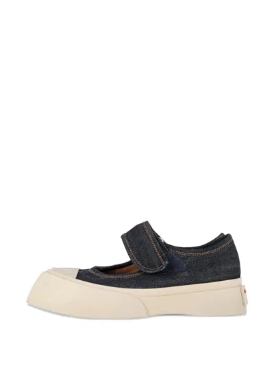 Pre-owned Marni Pablo Mary Jane Sneakers In Blue