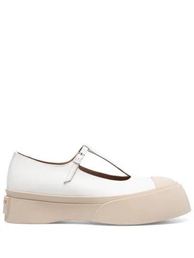 Marni Pablo Mary Jane Sneakers In Lily White