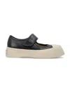 Marni Pablo Mary Jane Nappa Leather Sneakers In White