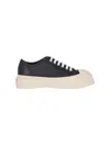 Marni Black Smooth Leather Sneakers In Black