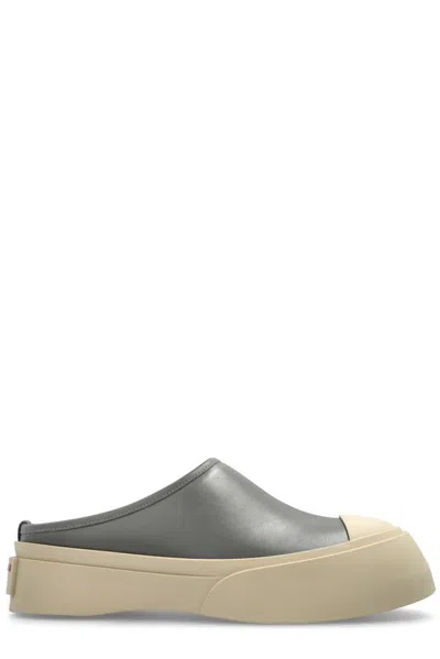 Marni Gray Pablo Sabot Slip-on Loafers In Grey