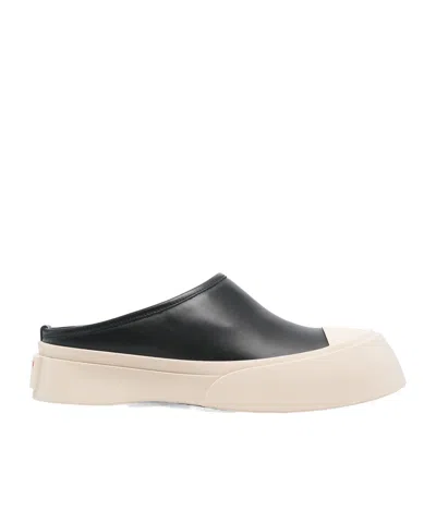 Marni Pablo Leather Flats For Men In Black