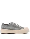 Marni Pablo Low-top Leather Sneakers In Gray