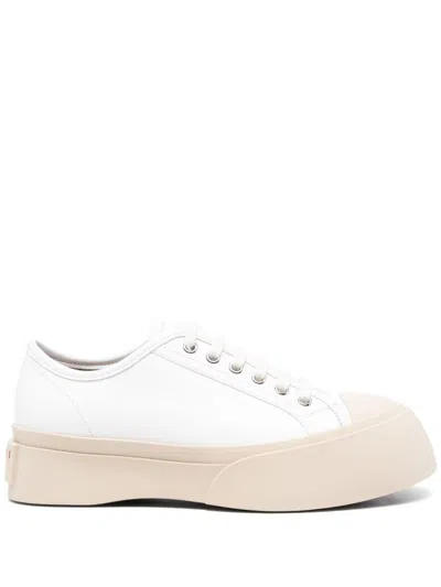 Marni Color-block Low-top Sneakers In White