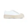 Marni Modern White Calf Leather Sneakers In White