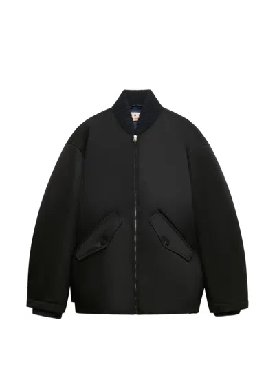 Marni Padded Bomber Jacket In Black