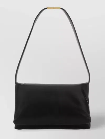 Marni Padded Calf-leather Crossbody In Black
