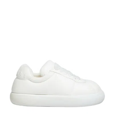 Marni Padded Lace-up Sneakers In White