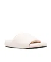 Marni Padded Leather Slides In White