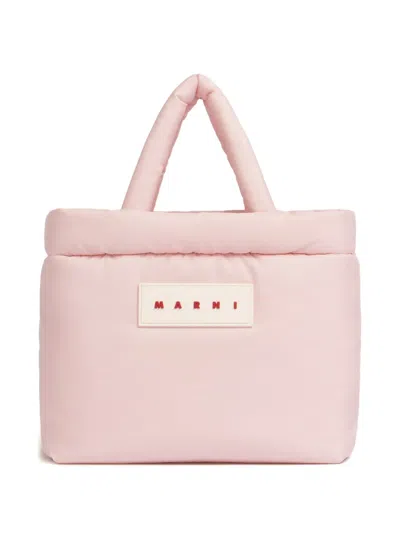 Marni Padded Logo-patch Tote Bag
