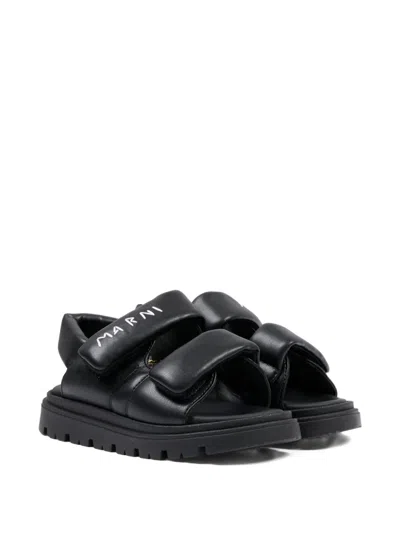 Marni Babies' Padded-strap Sandals In Black