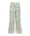 Marni Logo Patch Motif Printed Pants In Nude