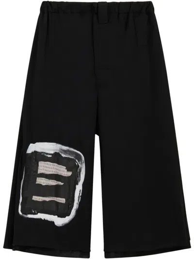 Marni Painted-detail Shorts In Black